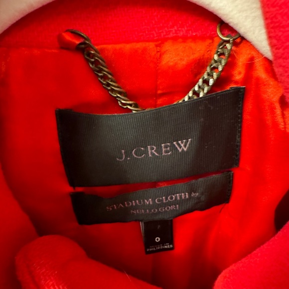 HP! 🎉💕 J.Crew Stadium Cloth Cocoon Coat, Vibrant Flame - Picture 5 of 8
